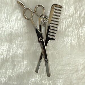 Silver Hair Styling Brooch Pin